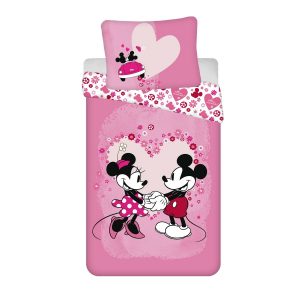 jerry fabrics detske obliecky mickey and minnie love micro 140 x 200 cm 70 x 90 cm