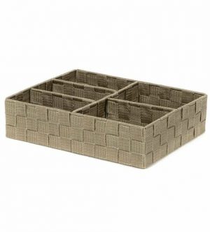 organizer na bielizen a doplky compactor tex 5 dielny 32 x 25 x 8 cm taupe sivo bezovy