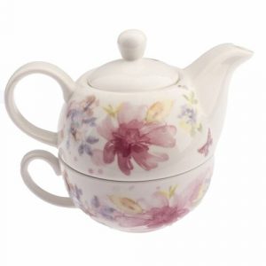 porcelanova kanvicka so salkou flower 400 ml
