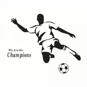 samolepiaca dekoracia futbalista cierny