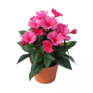 umela fialka v kvetinaci ruzova 24 cm