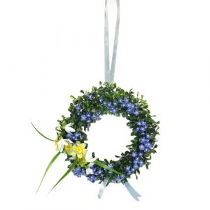 umely veniec nezabudky pr 25 cm