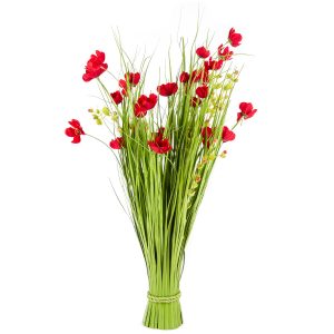 vazba umelych lucnych kvetin 80 cm cervena