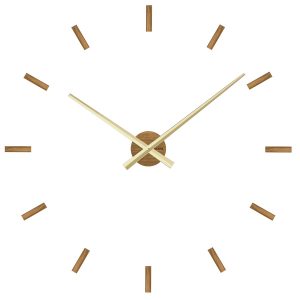 vlaha vct1040 dubove samolepiace hodiny minimal zlata pr 80 cm