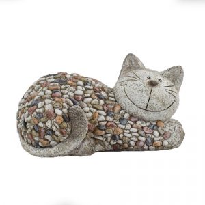 zahradna dekoracia macka s kamienkami 32 x 18 x 18 cm
