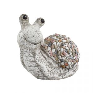 zahradna dekoracia slimak s kamienkami 31 x 23 x 16 cm