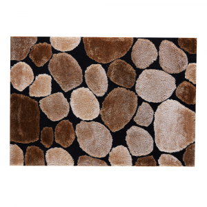 koberec hneda cierna 80x150 pebble typ 2
