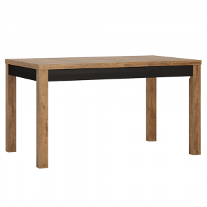 rozkladaci jedalensky stol dub lefkas tmavy cierny mat 140 180x85 cm lucita havt02