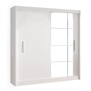 skrina s posuvnymi dverami biela 180x215 low