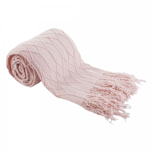 tempo kondela sulia typ 1 pletena deka so strapcami svetloruzova 120x150 cm