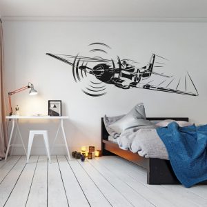 lietadlo nalepka na stenu
