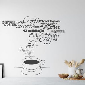 nalepka na stenu kava