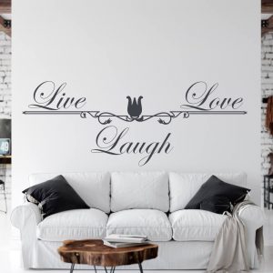 nalepka na stenu live love laugh