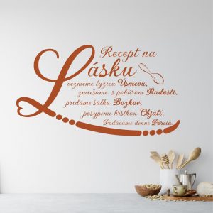 nalepka na stenu recept lasky