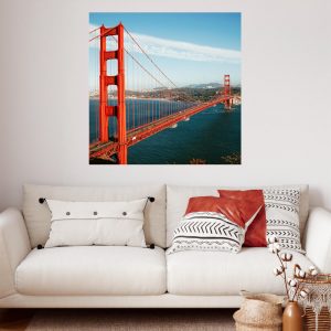 nalepka na stenu z fotky golden gate bridge