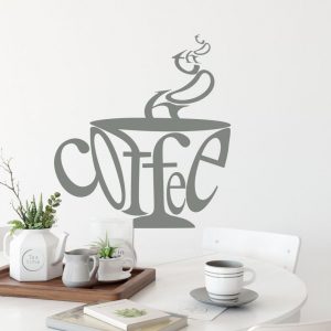 nalepky na stenu kava coffee