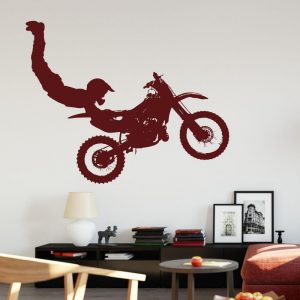 nalepky na stenu motocyklista