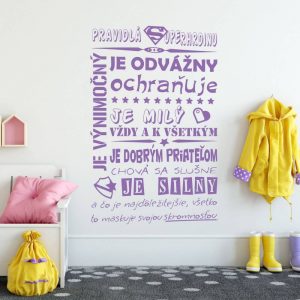 nalepky na stenu pravidla superhrdinu