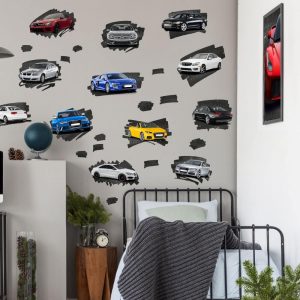 nalepky na stenu sportove auta