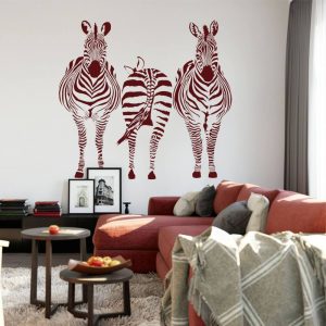 nalepky na stenu tri zebry