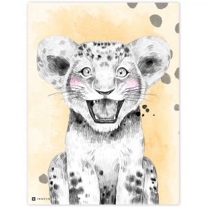 obraz do detskej izby farebny s gepardom