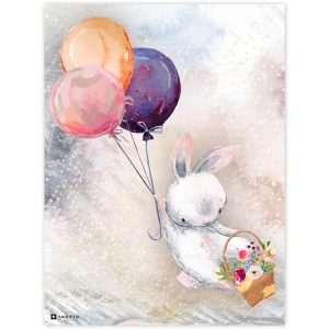 obraz pre deti zajko s balonmi