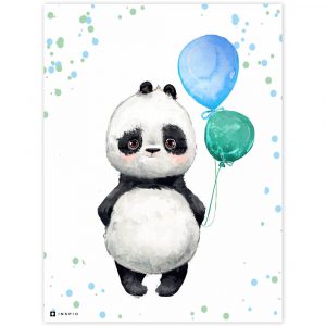 obrazok panda s balonmi do detskej izby