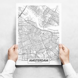 obrazy na stenu map of amsterdam