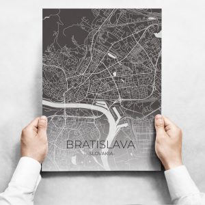 obrazy na stenu map of bratislava