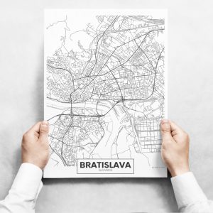 obrazy na stenu map of bratislava ii