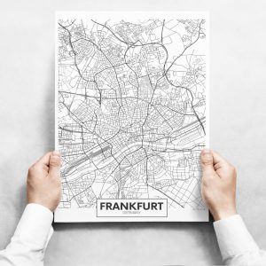 obrazy na stenu map of frankfurt