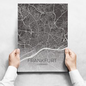 obrazy na stenu map of frankfurt ii