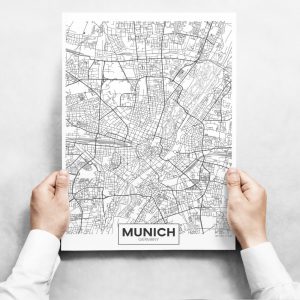 obrazy na stenu map of munich ii
