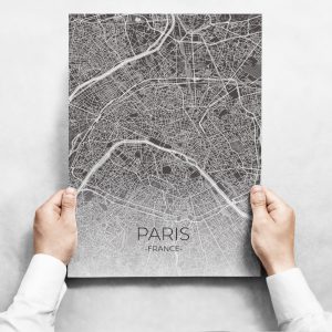 obrazy na stenu map of paris ii