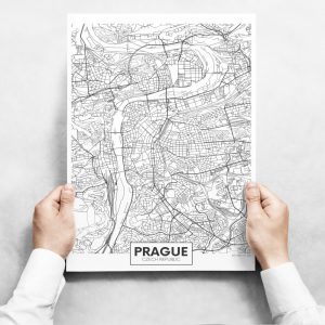 obrazy na stenu map of prague