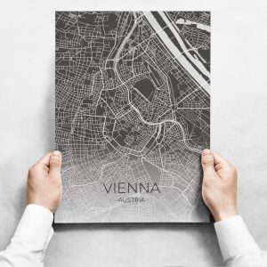 obrazy na stenu map of vienna