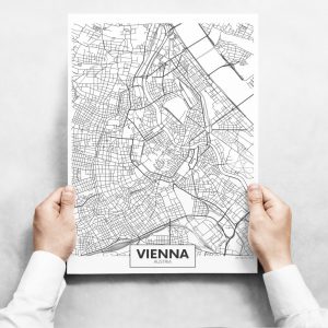 obrazy na stenu map of vienna ii