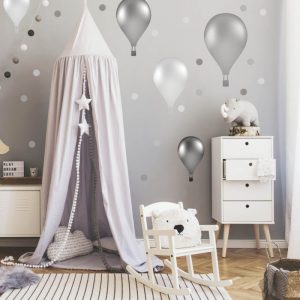 samolepiace balony v norskom style v sivej farbe