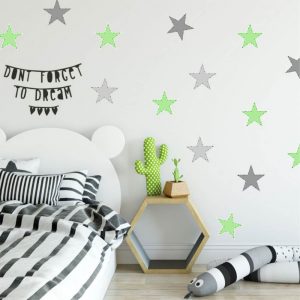 zelene farebne hviezdy nalepka na stenu
