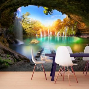 fototapeta nadherne tyrkysove jazero turquoise lake 100x70