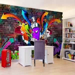 fototapeta utok farieb graffiti colourful attack 150x105