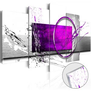 obraz fialova abstrakcia na akrylatovom skle purple expression 100x50