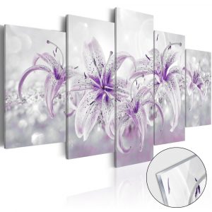 obraz fialove lalie na akrylatovom skle purple graces 100x50
