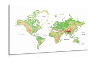 obraz klasicka mapa sveta s bielym pozadim 120x80