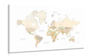 obraz mapa sveta s vintage prvkami 120x80