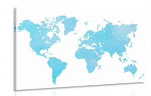obraz mapa sveta v modrom odtieni