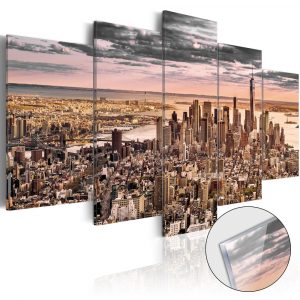 obraz na akrylatovom skle rano v new york city 100x50