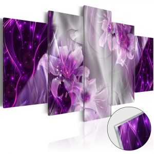 obraz purpurove kvety na akrylatovom skle purple utopia 100x50