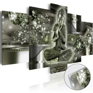 obraz smaragdovy budha na akrylatovom skle emerald buddha