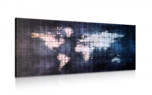obraz svet na mape 120x60